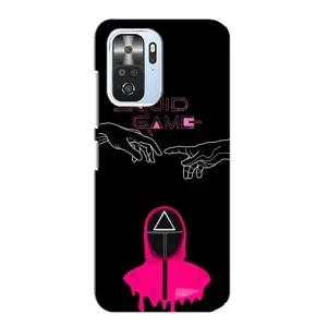 Чехол Гра в кальмара для Xiaomi POCO F3 (Минимализм Игра кальмара)