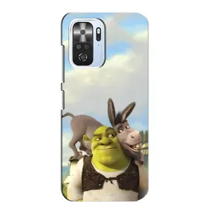 Чехол с мультфильмом Шрек на Xiaomi POCO F3 (Шрек и Осел)
