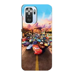 Силиконовый чехол Маквин для Xiaomi POCO F3 (Тачки на трассе)