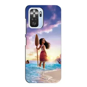 Чехол с мультфильмом Моана Xiaomi POCO F3 (Моана с веслом)