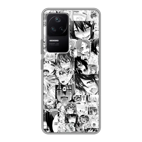Чехол с принтом «Ahegao manga» для Xiaomi POCO F4 (5G)