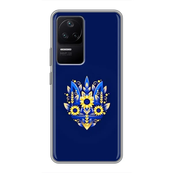 Чохол з принтом «Квітковий Герб» для Xiaomi POCO F4 (5G) Чохол з принтом «Квітковий Герб» для Xiaomi POCO F4 (5G)