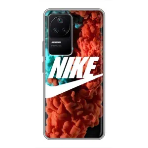 Чехол для Xiaomi POCO F4 (5G) - с принтом Найк (AlphaPrint) (Дымчатый найк)
