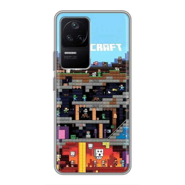 Чехол с принтом «фон Minecraft» для Xiaomi POCO F4 (5G) Чехол с принтом «фон Minecraft» для Xiaomi POCO F4 (5G)