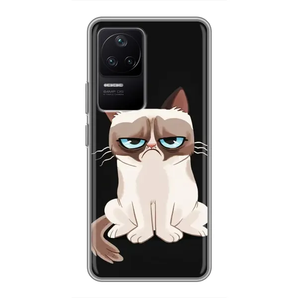 Чехол с принтом «Грустный кот» для Xiaomi POCO F4 (5G)