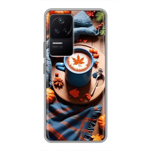 Чехол с принтом «Кофе и тыковки» для Xiaomi POCO F4 (5G)