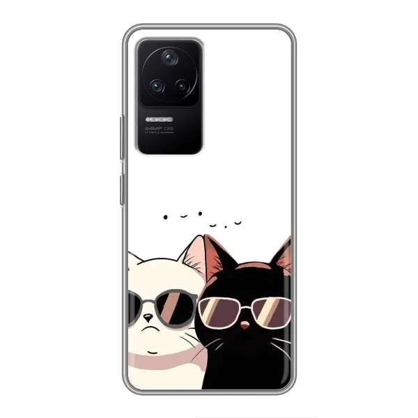 Чехол с принтом «Коты в очках» для Xiaomi POCO F4 (5G)