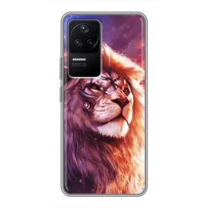 Чехол со Львом для Xiaomi POCO F4 (5G) (VPrint) (Красочный Лев)