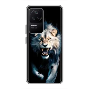 Чехол с картинкой «Хищники» для Xiaomi POCO F4 (5G) (Лев в темноте)