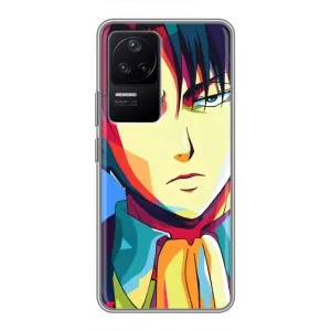 Чехлы Персонажи Аниме Наруто для Xiaomi POCO F4 (5G) (AlphaPrint) (Леви Аккерман)