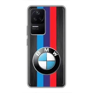 Чехол для Поко Ф4 (5G) - с принтом БМВ (AlphaPrint) (Лого BMW)