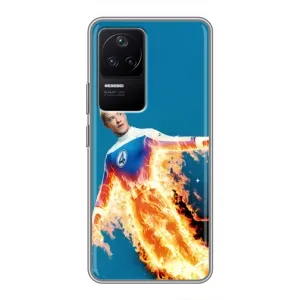 Чохол з принтом Фантастична четвірка для Xiaomi POCO F4 (5G) (Людина-факел у вогні)