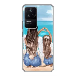 Чохол з друком для Xiaomi POCO F4 (5G) - (Мама з дитинкою) (AlphaPrint) (Мама з донькою)