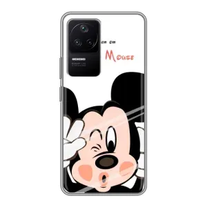 Эксклюзивный чехол для Xiaomi POCO F4 (5G) (AlphaPrint - Мультяшные) (Маус Микки)