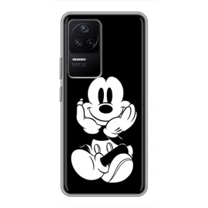 Эксклюзивный чехол для Xiaomi POCO F4 (5G) (AlphaPrint - Мультяшные) (Микки на черном)