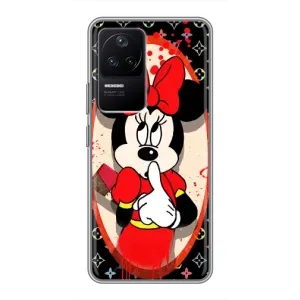 Чехол Disney Mouse Xiaomi POCO F4 (5G) (PREMIUMPrint) (Минни Маус ЛВ)
