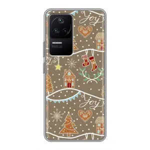 Новорічні, Святкові Чохли для Xiaomi POCO F4 (5G) - 2024 год (Новорічні пряники)