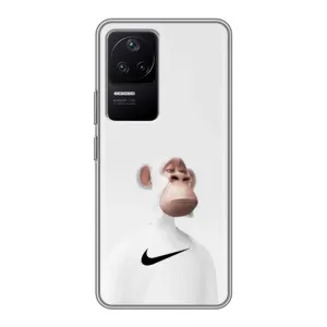 Чехлы с Обезьянами NFT для Xiaomi POCO F4 (5G) (AlphaPrint) (обезьяна NFT Nike)