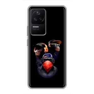 Чохол з Мавпами Xiaomi POCO F4 (5G) - (AlphaPrint) (Три мавпи)