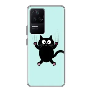 Чехол с принтом для Xiaomi POCO F4 (5G) (AlphaPrint) Модные коты (Падающий кот)