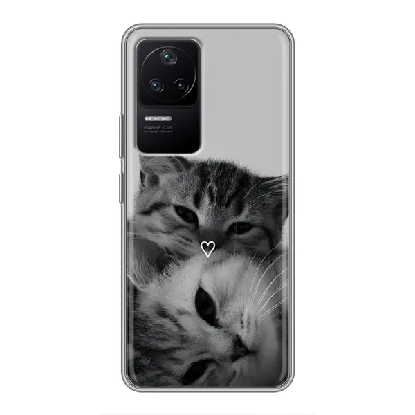 Чехол с принтом «Пара котов» для Xiaomi POCO F4 (5G)