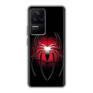 Чехол с человеком пауком для Xiaomi POCO F4 (5G) - (AlphaPrint) (Паук марвел)