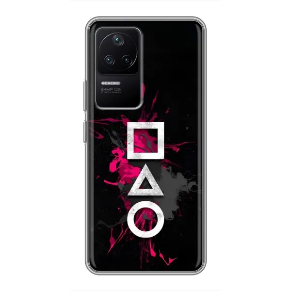 Чехол с принтом «Символы Игра кальмара» для Xiaomi POCO F4 (5G)