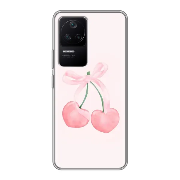 Чехол с принтом «Розовые вишни» для Xiaomi POCO F4 (5G) Чехол с принтом «Розовые вишни» для Xiaomi POCO F4 (5G)