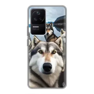 Чехол с Хаски для Xiaomi POCO F4 (5G) - (AlphaPrint) (Селфи ХАски)