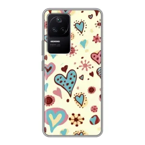 Чехлы для любимой на Ксяомі ПОКО Ф4 (5G) (VPrint) (Сердечки)