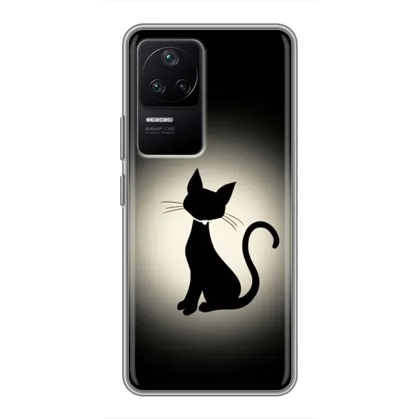 Чехол с принтом «Силуэт котика» для Xiaomi POCO F4 (5G)