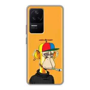 Чехлы с Обезьянами NFT для Xiaomi POCO F4 (5G) (AlphaPrint) (Скучающая Обезьяна NFT)