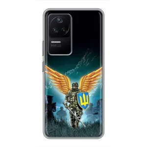 Чехлы с картинкой ЗСУ для Xiaomi POCO F4 (5G) (AlphaPrint) (Солдат ЗСУ)