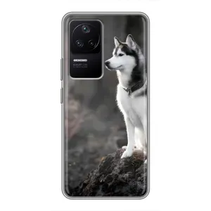 Чехол с Хаски для Xiaomi POCO F4 (5G) - (AlphaPrint) (Верный пес)