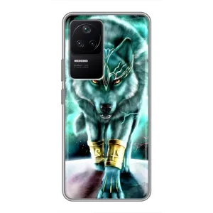 Защитные чехлы для Поко Ф4 (5G) (AlphaPrint) (ХИТ продаж) ВОЛК (Яркий волк)