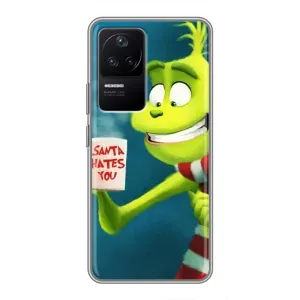 Різдвяні Чохли для Xiaomi POCO F4 (5G) (VPrint) (Зелений Грінч)