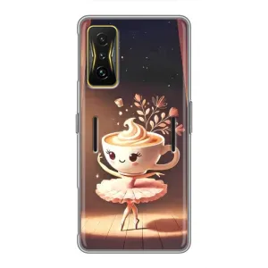 Чехол с мемом Тралалело тралала на Xiaomi POCO F4 GT (Балерина капучина)