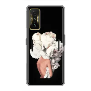 Чехлы (ART) Цветы на Xiaomi POCO F4 GT (VPrint) (Белые цветы)