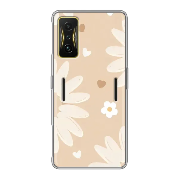 Чохол з принтом «Бежеві квіти» для Xiaomi POCO F4 GT Чохол з принтом «Бежеві квіти» для Xiaomi POCO F4 GT