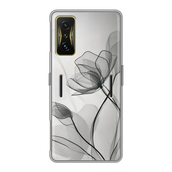 Чохол з принтом «Чорні квіти» для Xiaomi POCO F4 GT Чохол з принтом «Чорні квіти» для Xiaomi POCO F4 GT