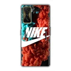 Чехол для Xiaomi POCO F4 GT - с принтом Найк (AlphaPrint) (Дымчатый найк)