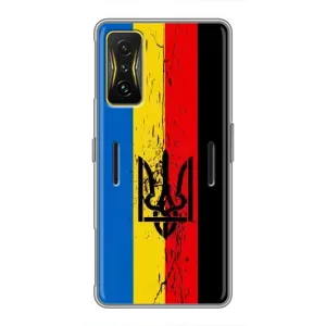 Украинские Чехлы для Xiaomi POCO F4 GT с картинкой УПА (AlphaPrint) (Флаг УПА)