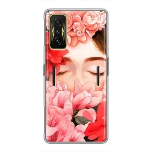 Чехлы (ART) Цветы на Xiaomi POCO F4 GT (VPrint) (Глаза в цветах)