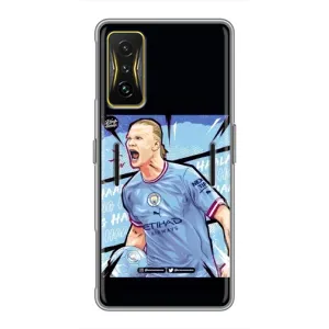 Чехлы с футболистом Ерлинг Холанд для Xiaomi POCO F4 GT (AlphaPrint) (гол Эрлинг Холланд)
