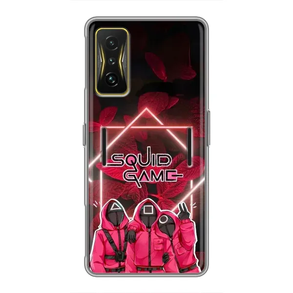 Чехол с принтом «Охранники Игра кальмара» для Xiaomi POCO F4 GT Чехол с принтом «Охранники Игра кальмара» для Xiaomi POCO F4 GT