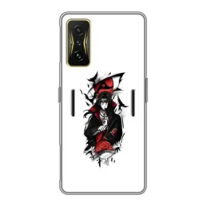 Чехлы на тему: Итачи Учиха для Xiaomi POCO F4 GT (AlphaPrint) (Итачи с атрибутами)