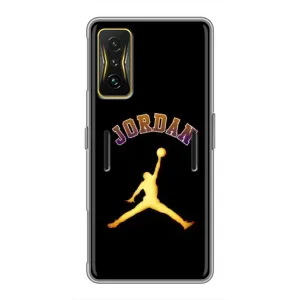 Чехлы для Xiaomi POCO F4 GT - с картинкой JORDAN (AlphaPrint) (Jordan Gold)