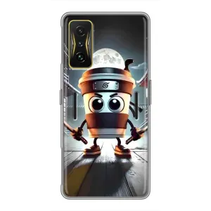 Чехол с мемом Тралалело тралала на Xiaomi POCO F4 GT (Капучино асасино)