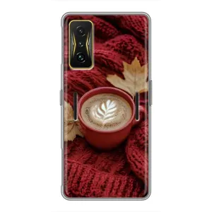 Чохол з унікальним дизайном 'Осінь з кавою' для Xiaomi POCO F4 GT (Кава на ковдрі)