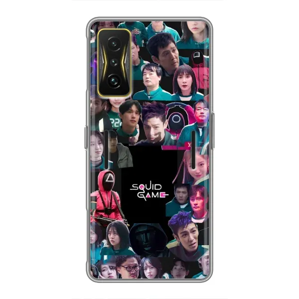 Чехол с принтом «Коллаж Игра кальмара» для Xiaomi POCO F4 GT Чехол с принтом «Коллаж Игра кальмара» для Xiaomi POCO F4 GT